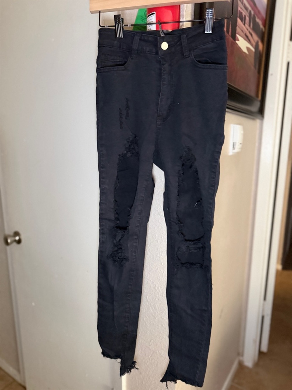 Fashion Nova Black Ripped Skinny Men’s Jeans